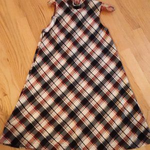 She + Sky Plaid Trapeze Dress